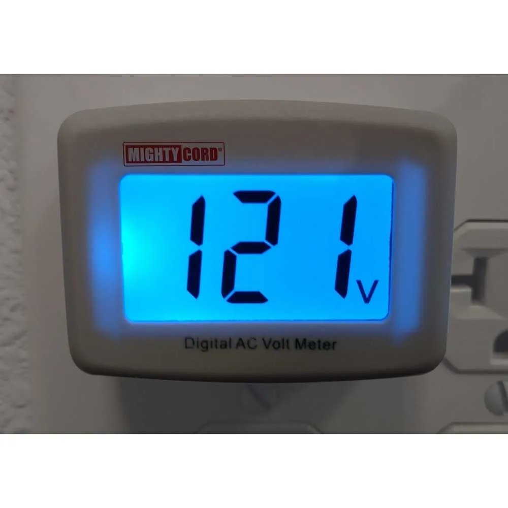 Valterra Mighty Cord Digitalt Voltmeter, White, One Size