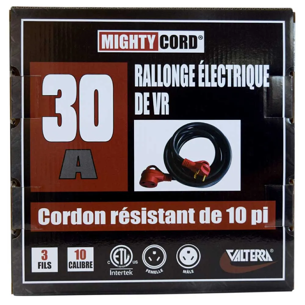 Valterra Mighty Cord Elektrisk Skjøteledning 3.04 M 30a, Black / red, One Size Valterra Mighty Cord Elektrisk Skjøteledning 3.04 M 30a, Black / red, One Size