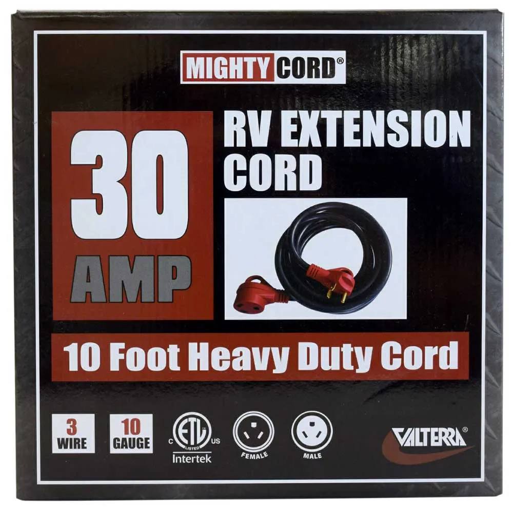 Valterra Mighty Cord Elektrisk Skjøteledning 3.04 M 30a, Black / red, One Size Valterra Mighty Cord Elektrisk Skjøteledning 3.04 M 30a, Black / red, One Size