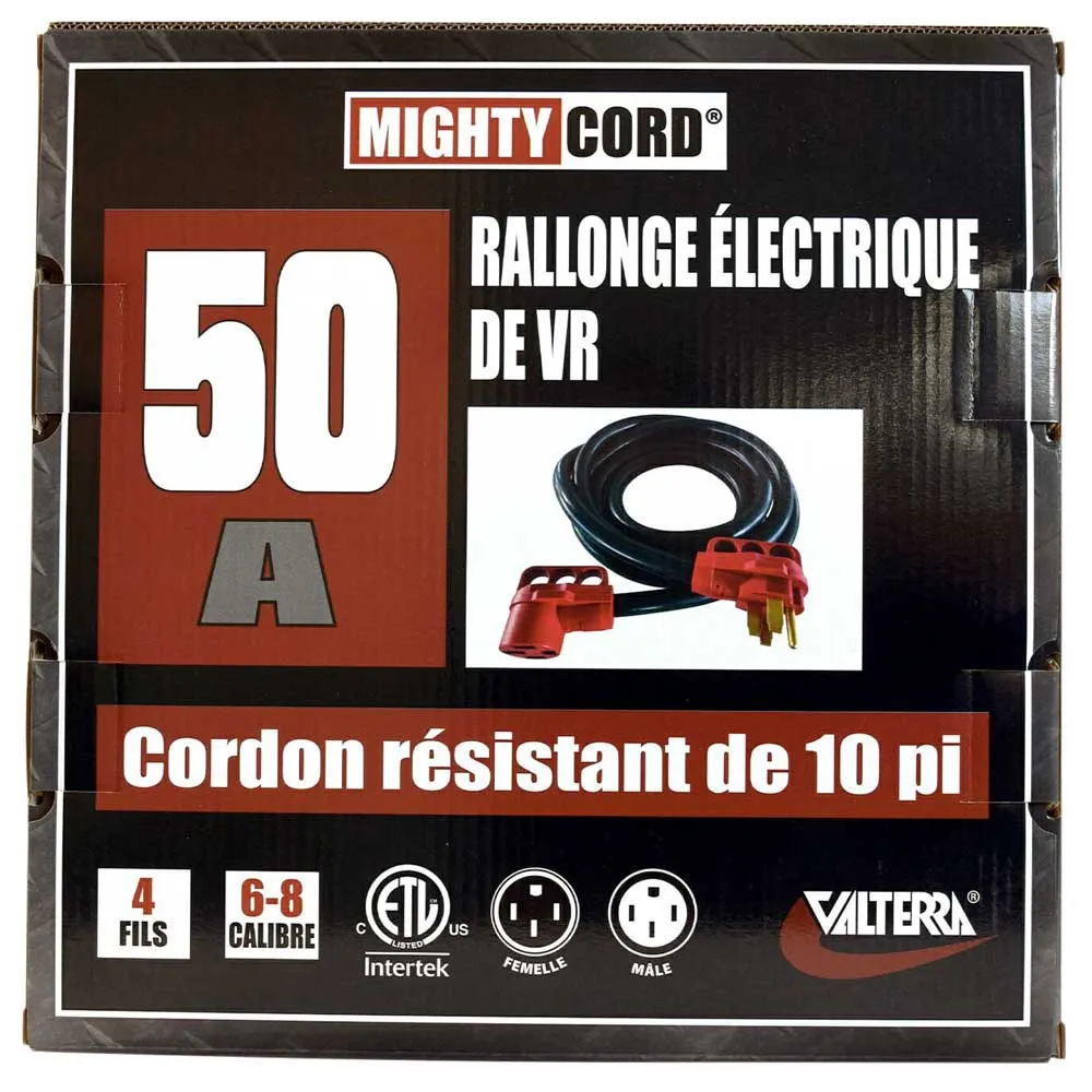Valterra Mighty Cord Elektrisk Skjøteledning 3.04 M 50a, Black / red, One Size Valterra Mighty Cord Elektrisk Skjøteledning 3.04 M 50a, Black / red, One Size