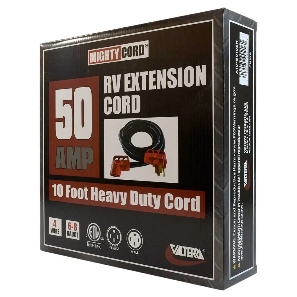 Valterra Mighty Cord Elektrisk Skjøteledning 3.04 M 50a, Black / red, One Size Valterra Mighty Cord Elektrisk Skjøteledning 3.04 M 50a, Black / red, One Size