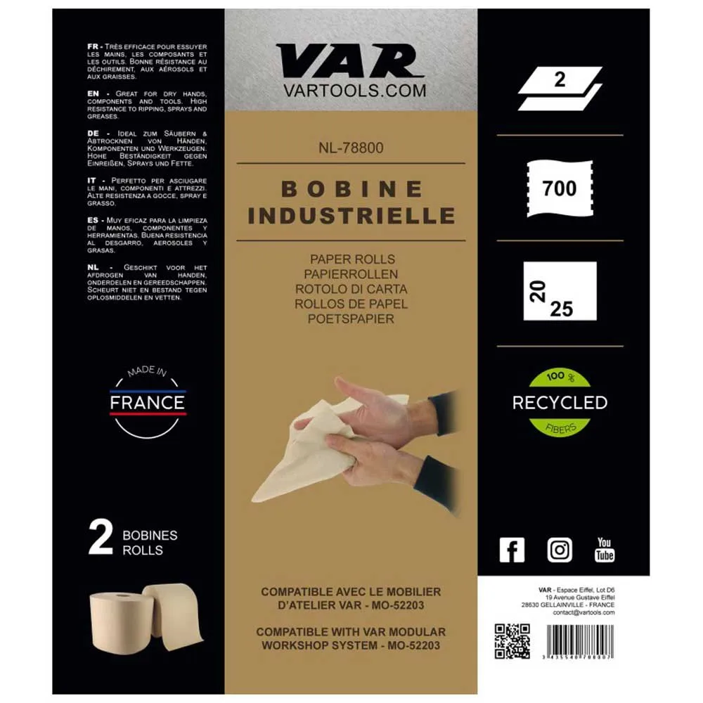 VAR 2 Ecologic Paper Rolls Rengjøringsmiddel, Brown, One Size