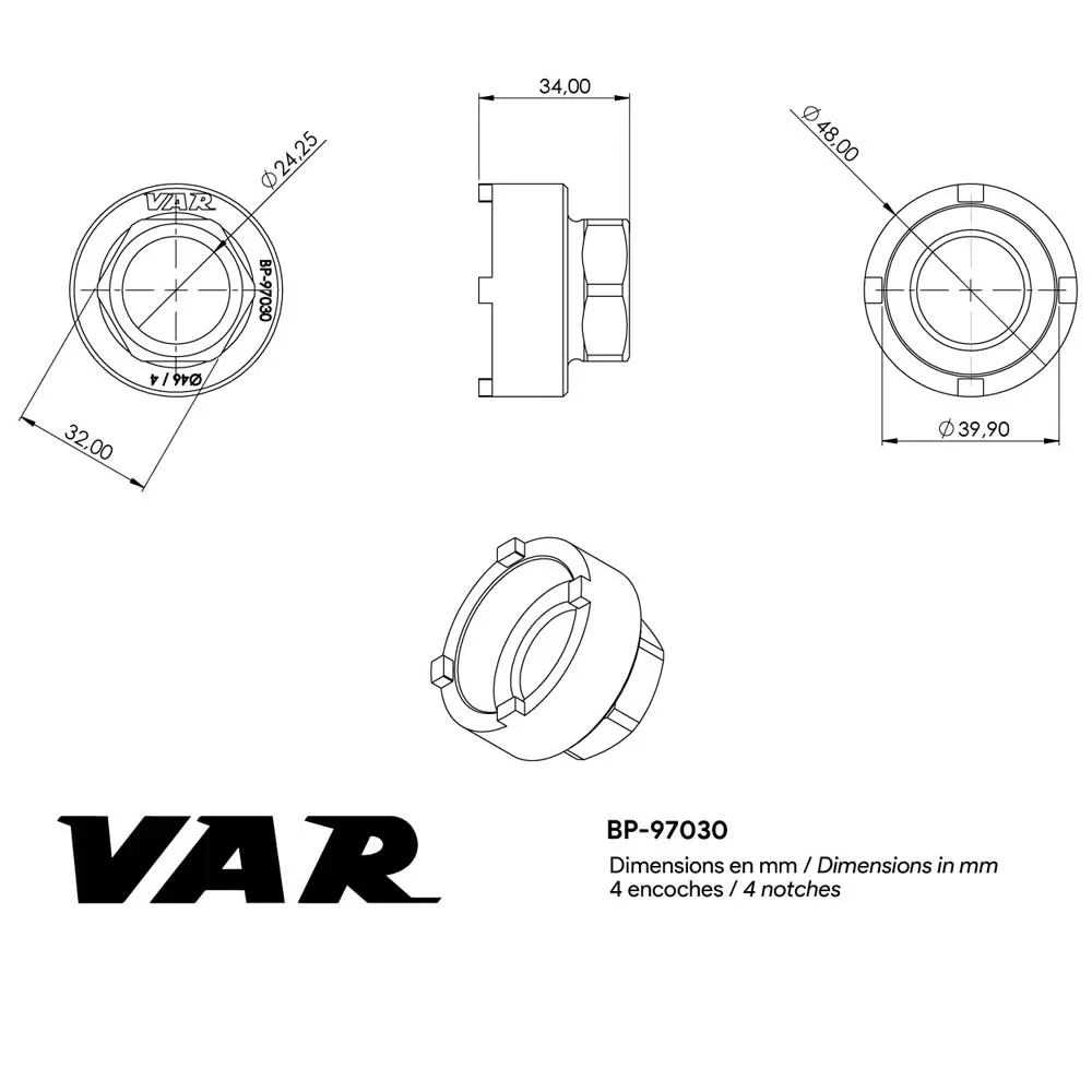 VAR Bafang Hub-verktøy, Black, One Size