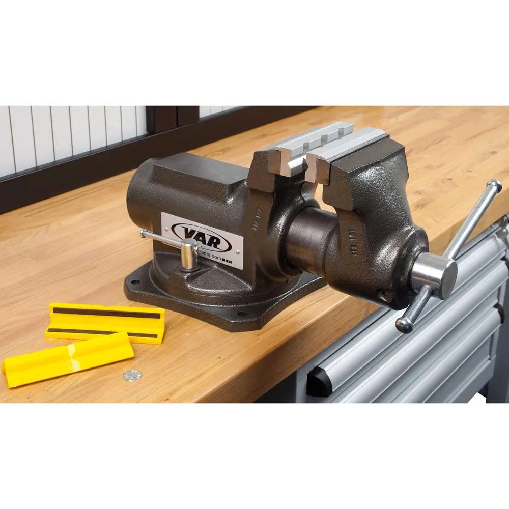 VAR Set Aluminium Jaws For Workshop Bench 100 Mm Verktøysett, Grey, One Size
