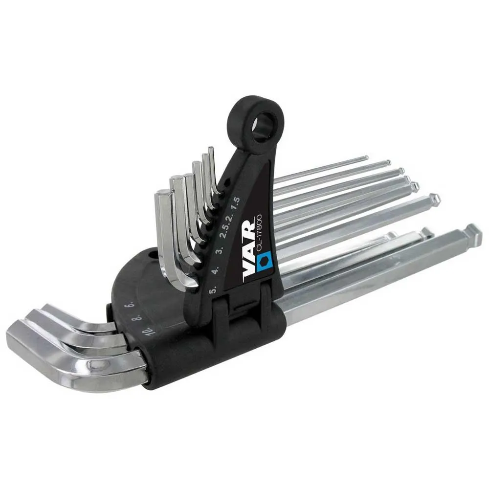 VAR Verktøy Professional Hex Wrench Set, Silver, One Size