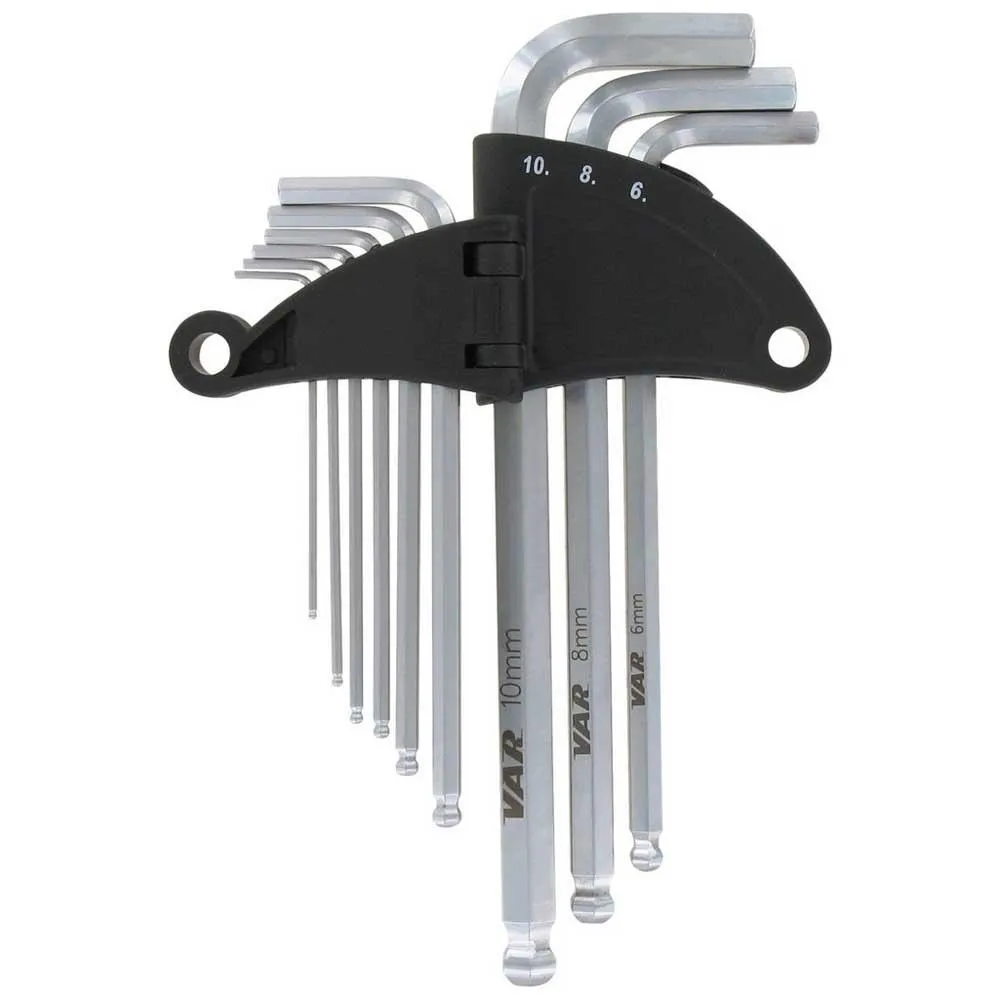 VAR Verktøy Professional Hex Wrench Set, Silver, One Size