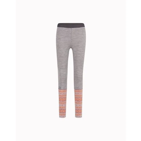 Varg W Blanktjärn Merino Wool Base Layer Pant, Winter grey wtih orange and rose Varg W Blanktjärn Merino Wool Base Layer Pant, Winter grey wtih orange and rose
