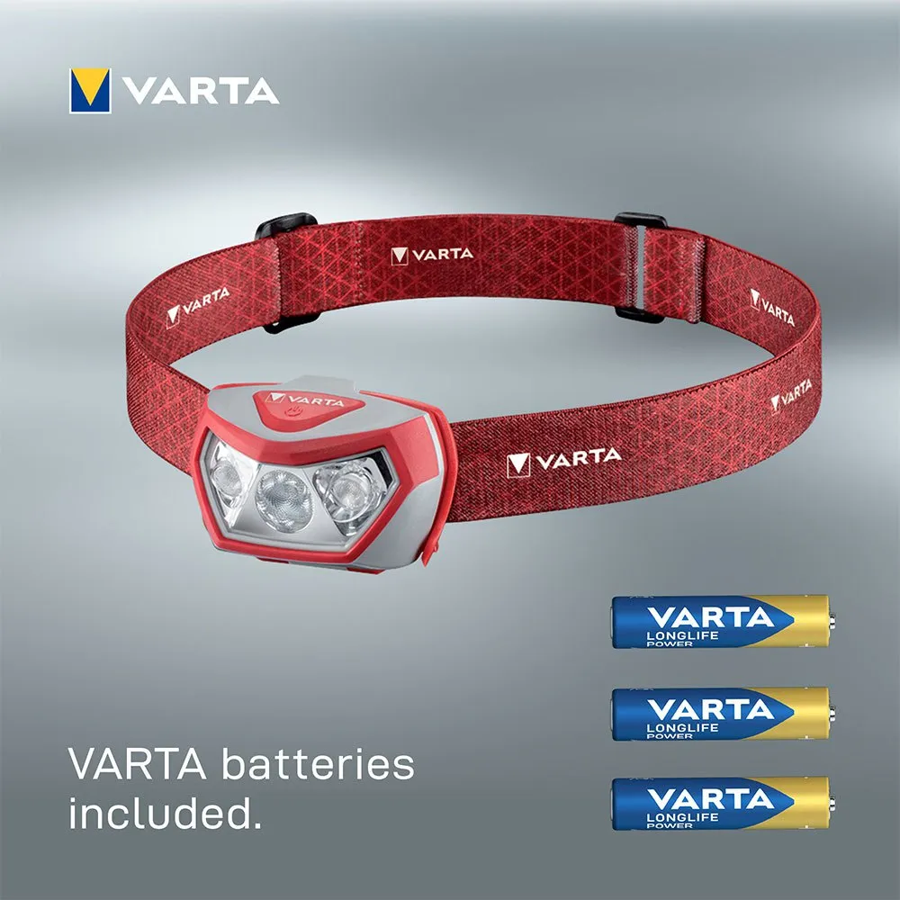 Varta H20 Pro Frontlykt, Red, One Size