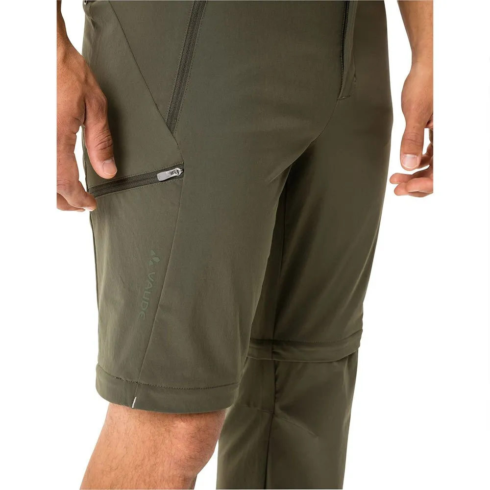 Vaude Farley Stretch T-zip Iii Bukser, Khaki, Long Vaude Farley Stretch T-zip Iii Bukser, Khaki, Long