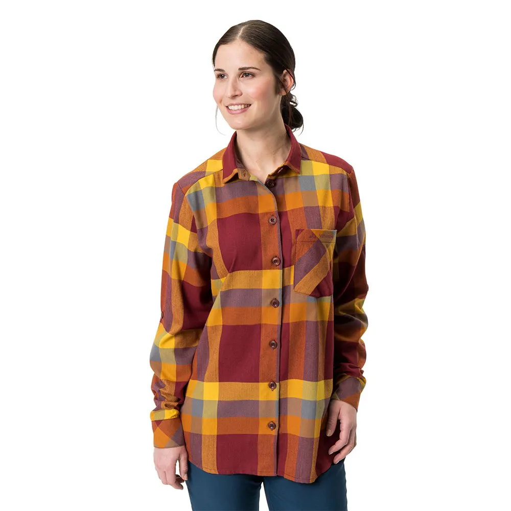 Vaude Farsund Ii Skjorte Med Lange Ermer, Dark cherry
