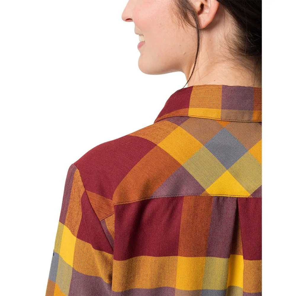 Vaude Farsund Ii Skjorte Med Lange Ermer, Dark cherry