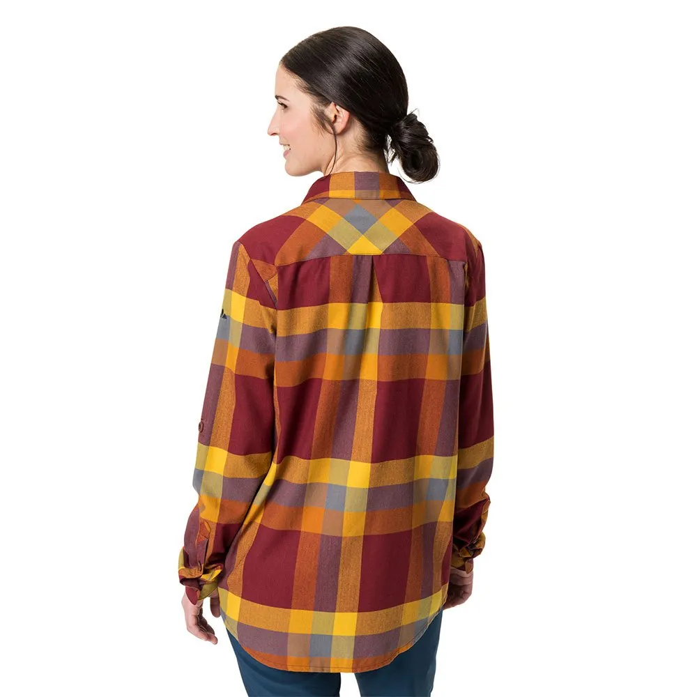Vaude Farsund Ii Skjorte Med Lange Ermer, Dark cherry
