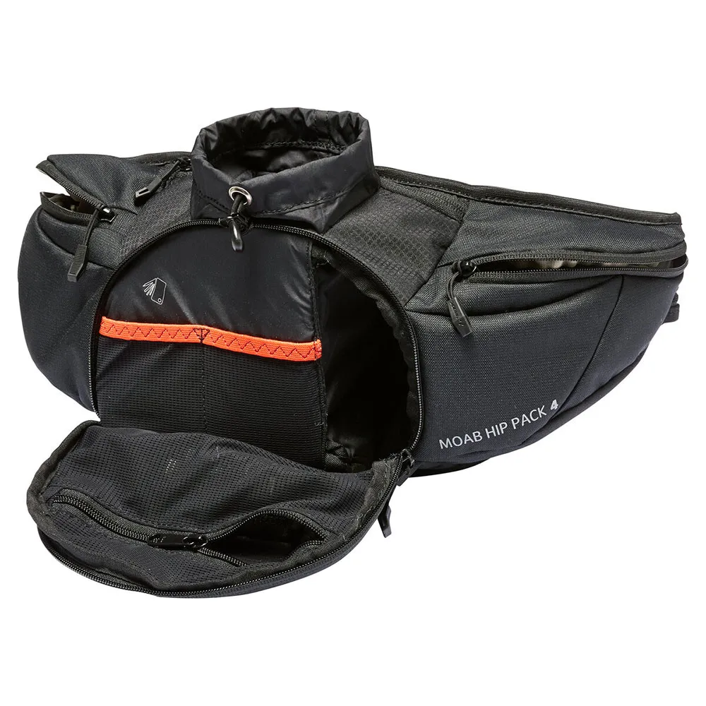 Vaude Moab Hip Pack 4 Midjeveske, Black, One Size Vaude Moab Hip Pack 4 Midjeveske, Black, One Size