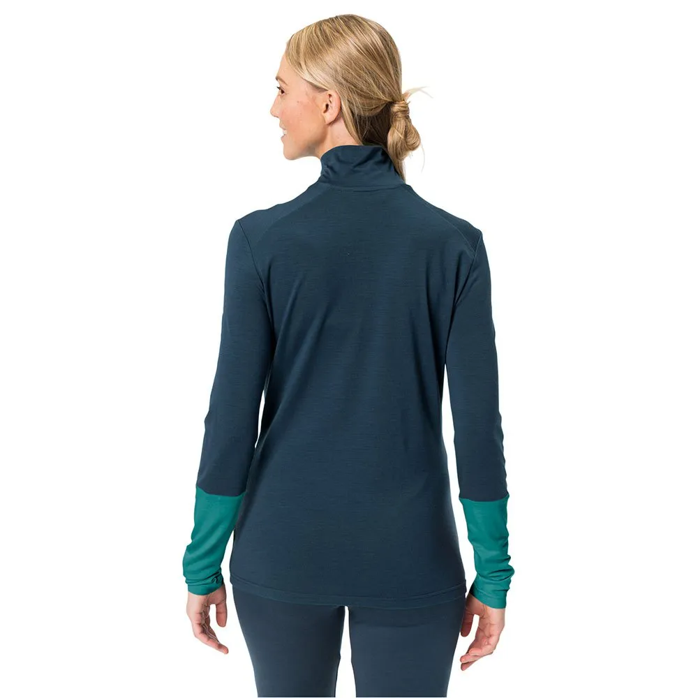 Vaude Monviso Wool Halv Glidelås Langarmet T-skjorte