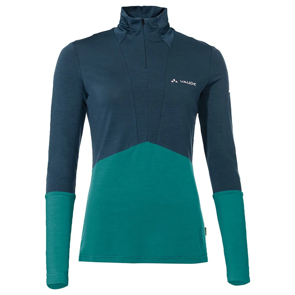 Vaude Monviso Wool Halv Glidelås Langarmet T-skjorte