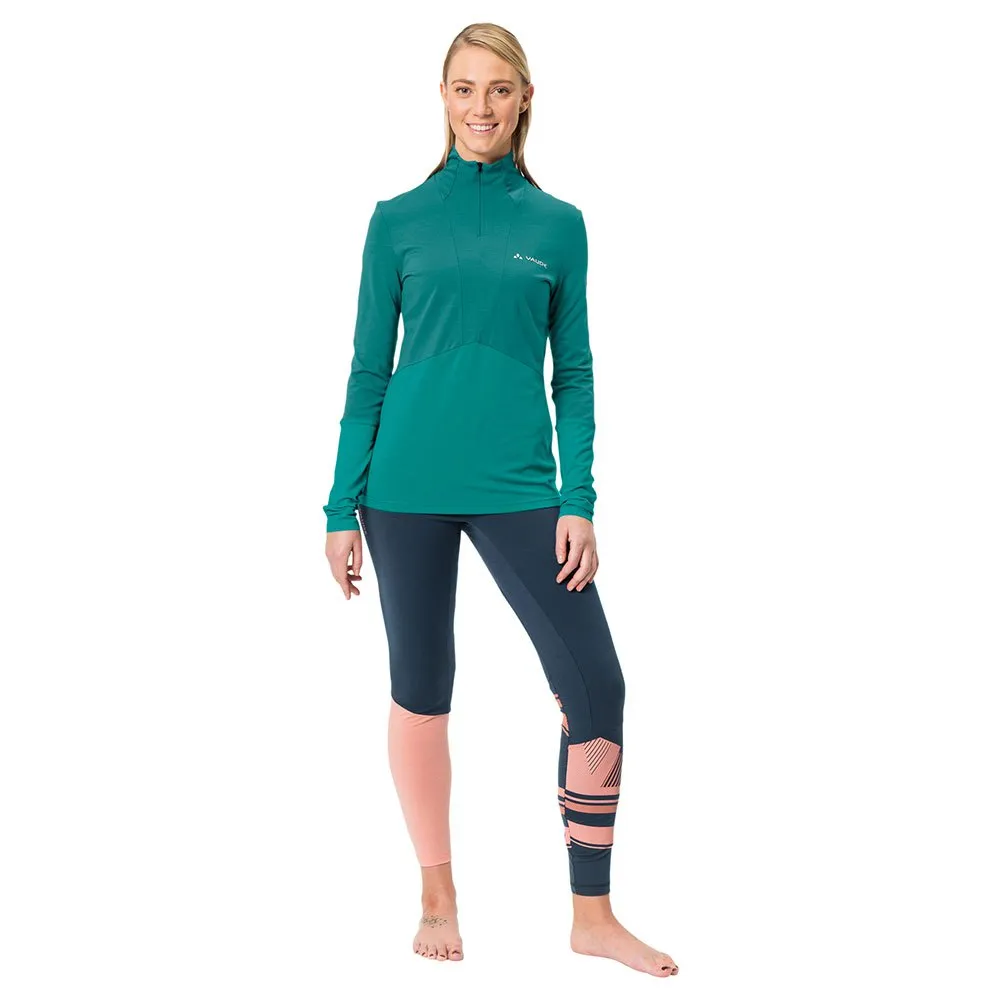 Vaude Monviso Wool Halv Glidelås Langarmet T-skjorte