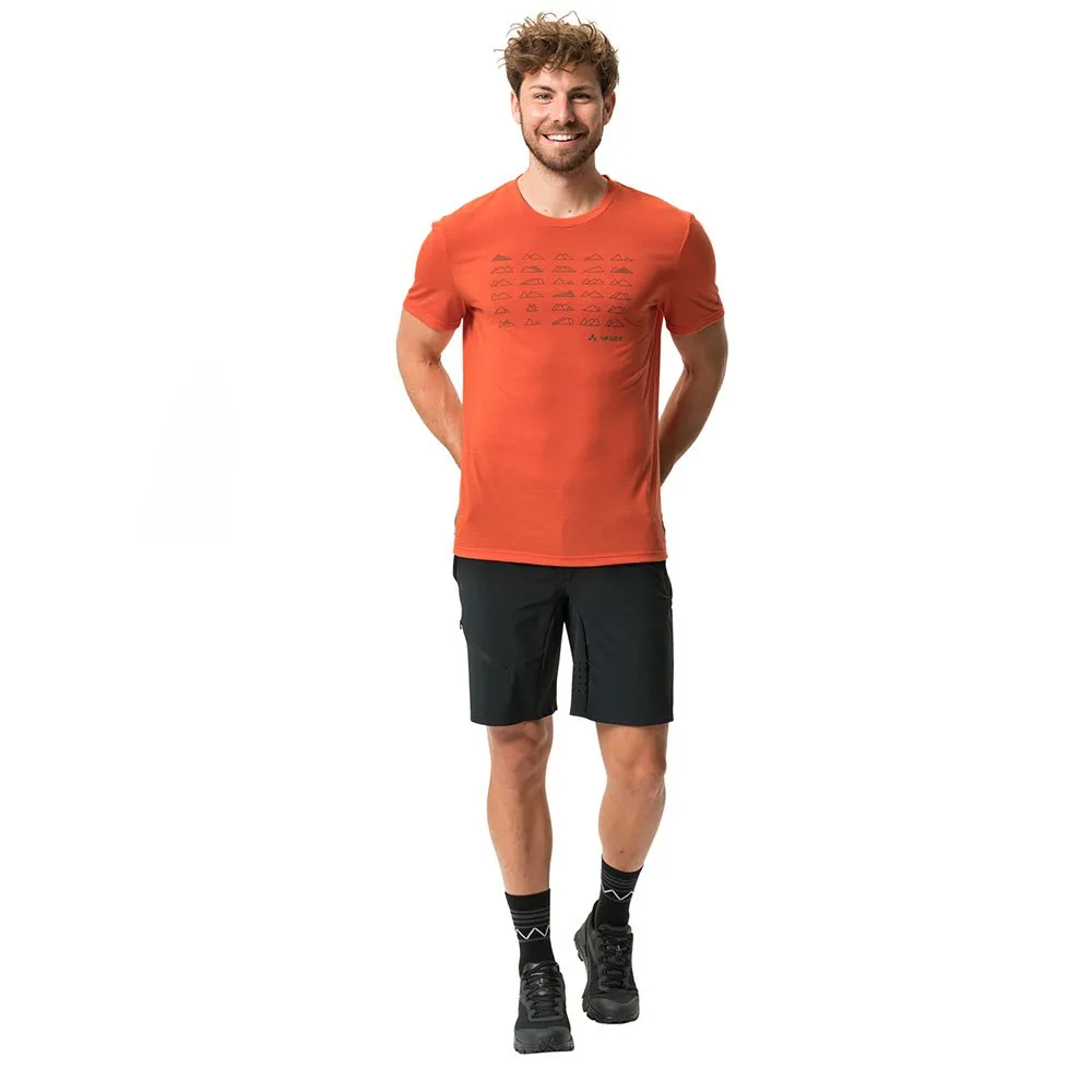 Vaude Sesvenna Vest Kortarmet T-skjorte, Glowing red / green