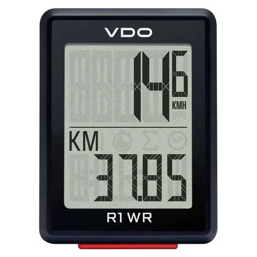 VDO R1 Wr Sykkelcomputer, Black, One Size