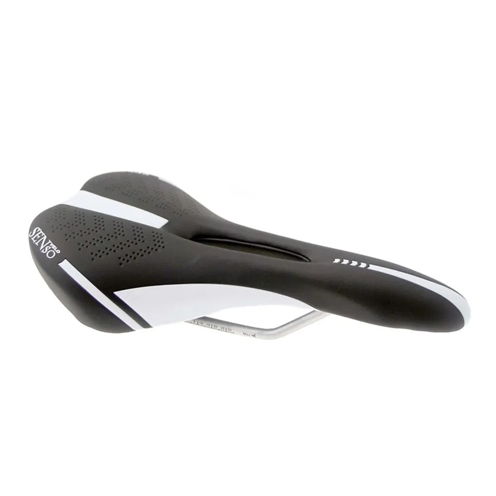 Velo Senso Sport Sykkelsete, Black / white, 142mm