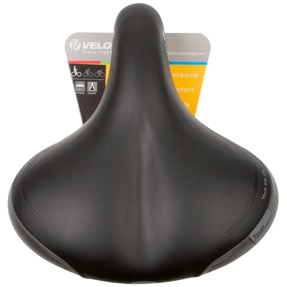 Velo Tour Ds Gel Sykkelsete, Black / grey, 255mm