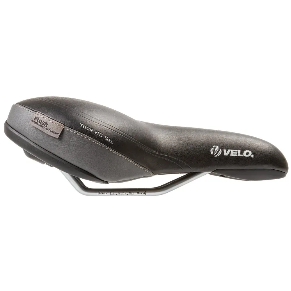 Velo Tour Hc Gel Sykkelsete, Black / grey, 168mm