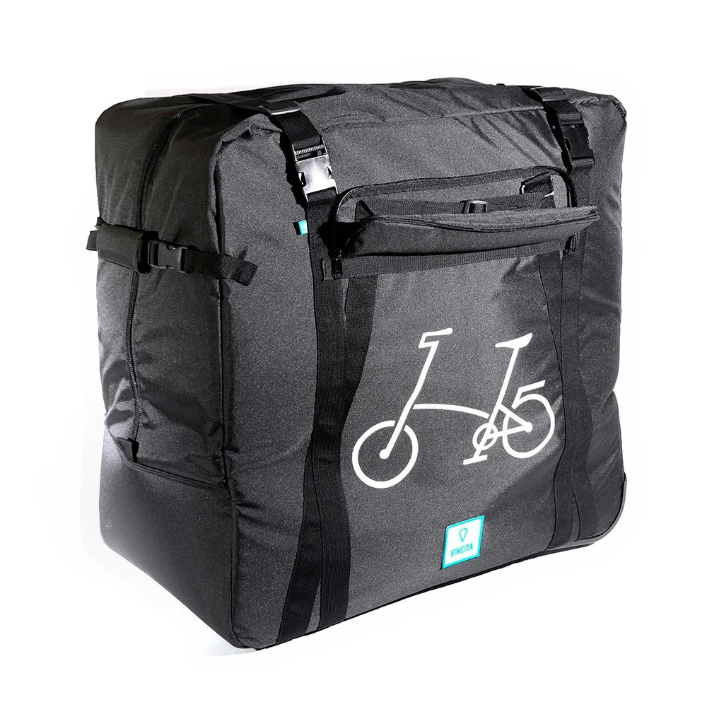 Vincita B132b Brompton 2 Wheels Sykkeltransportbag, Black, One Size Vincita B132b Brompton 2 Wheels Sykkeltransportbag, Black, One Size