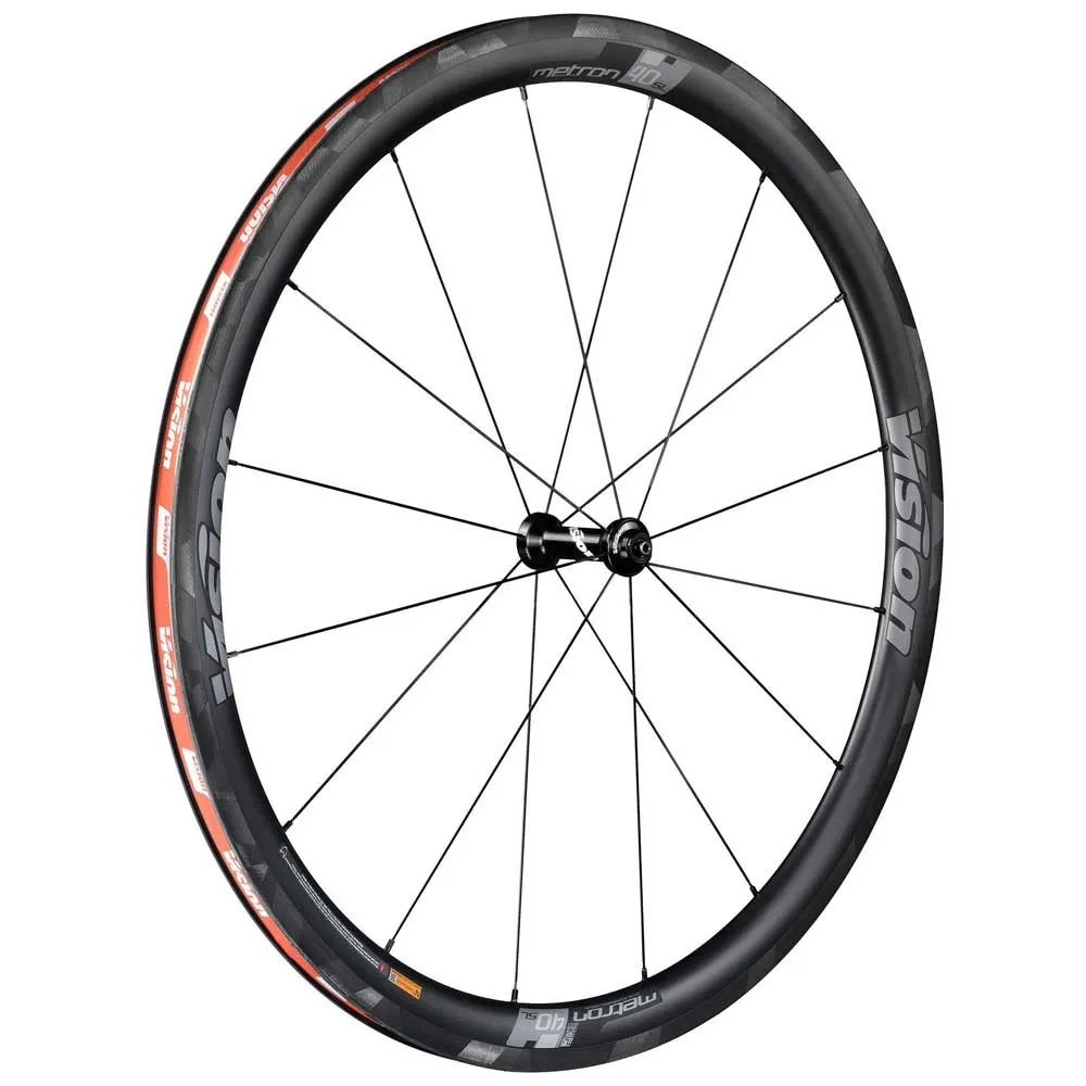 Vision Metron 40 Sl Cl Disc Tubeless Landeveishjulsett, Black, 9/12/15 x 100 / 9/12 x 135/142mm, Shimano/Sram HG