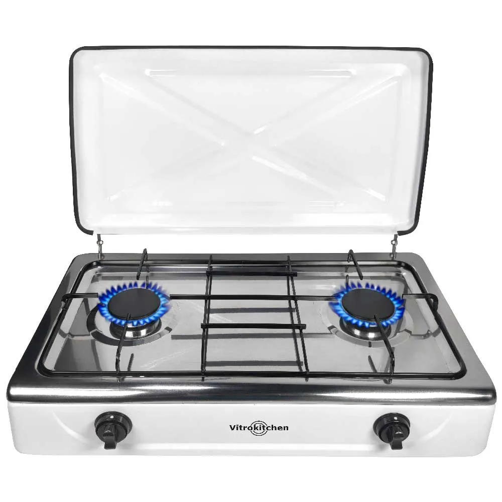 Vitrokitchen 202bb Gasskomfyr For Camping, White, One Size