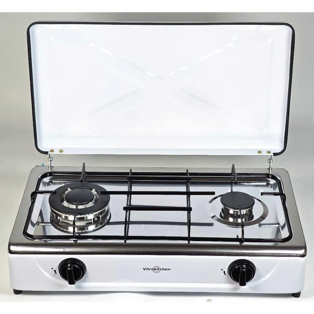 Vitrokitchen 252bb Gasskomfyr For Camping, White, One Size Vitrokitchen 252bb Gasskomfyr For Camping, White, One Size