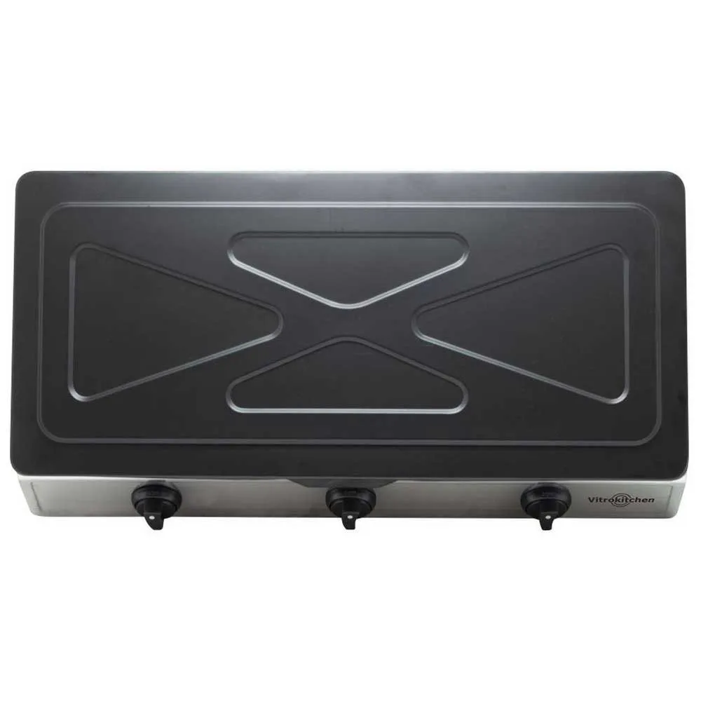 Vitrokitchen 360ib Gasskomfyr For Camping 3 Brennere, White / black, One Size