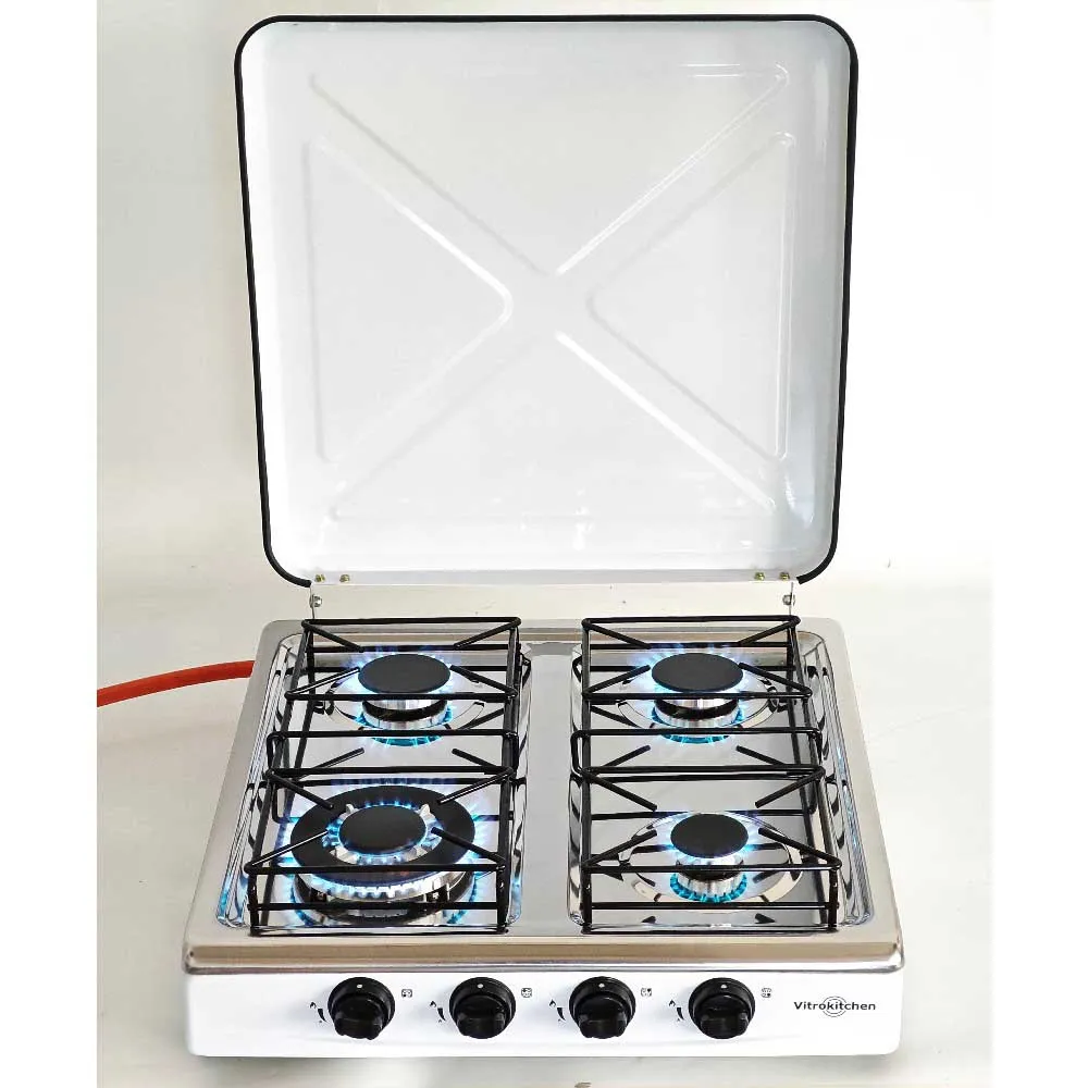 Vitrokitchen 452bb Gasskomfyr For Camping, White, One Size