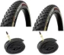 Vittoria 2 dekk + 2 slanger Vittoria Barzo 29 x 2.25 Dekk med Brune Dekksider med Presta Ventil, Sykkeldekk