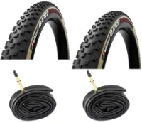 Vittoria 2 dekk + 2 slanger Vittoria Barzo 29 x 2.25 Dekk med Brune Dekksider med Presta Ventil