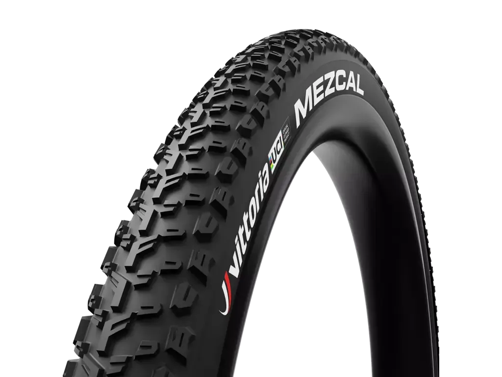 Vittoria Mezcal XC TLR UCI MTB foldedæk 29x2,35 (57-622) svart/rainbow, Sykkeldekk Vittoria Mezcal XC TLR UCI MTB foldedæk 29x2,35 (57-622) svart/rainbow, Sykkeldekk