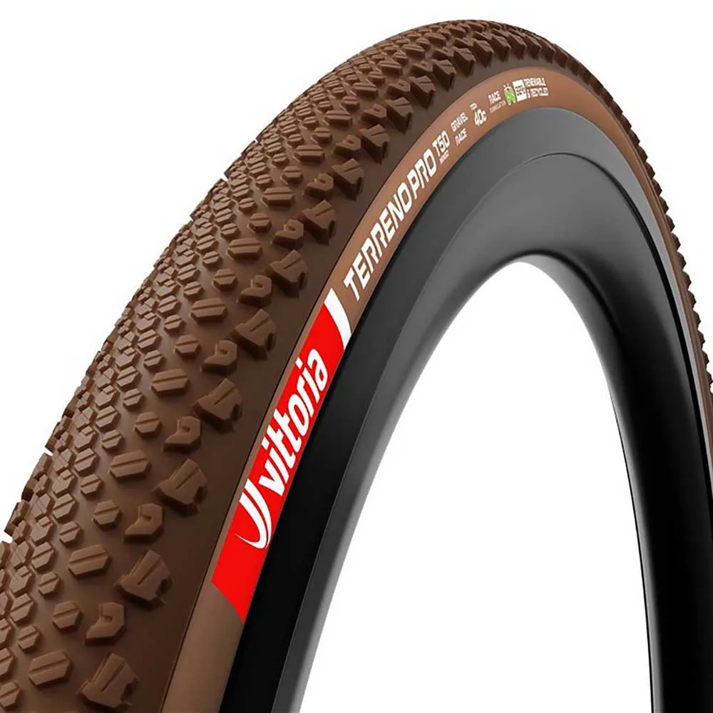 Vittoria Terreno Pro T50 Mixed Race Tubeless 700c X 45 Graveldekk, Natural brown / dark brown, 700C x 45, Sykkeldekk
