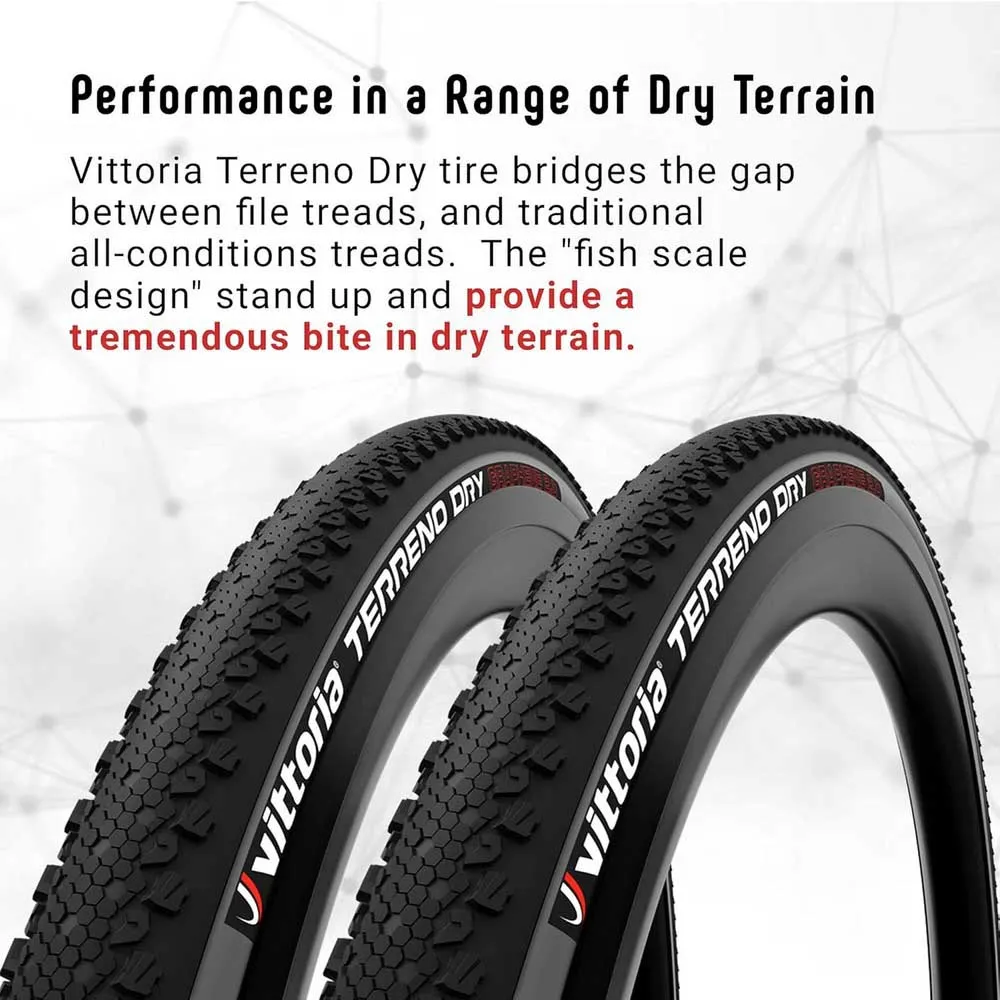 Vittoria Terreno T30 Fine Loose Endurance G2.0 Tubeless 700c X 40 Graveldekk, Sykkeldekk Vittoria Terreno T30 Fine Loose Endurance G2.0 Tubeless 700c X 40 Graveldekk, Sykkeldekk