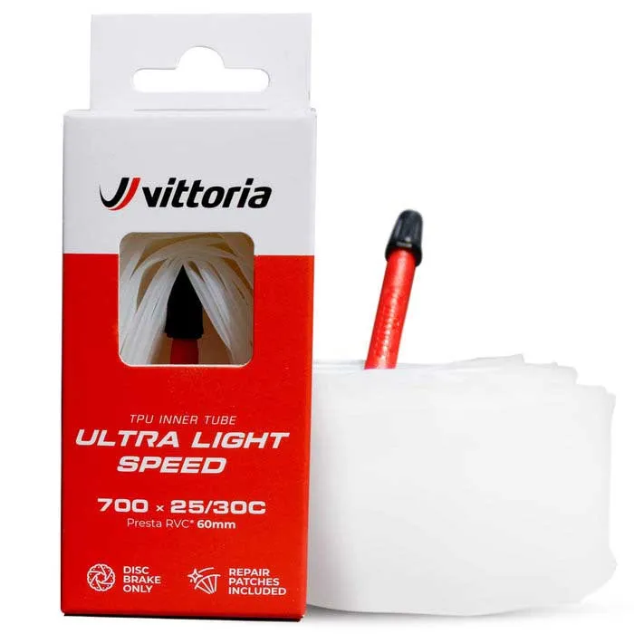 Vittoria Ultra Light Speed Presta 80mm Slange, White, 700, 25-30