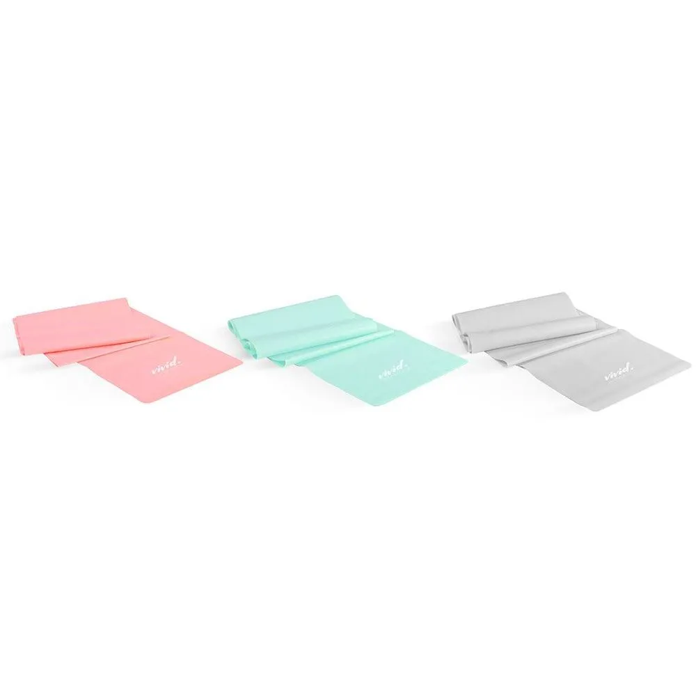Vivid Exercise Band Set 3 pcs, Powerband & Mini band