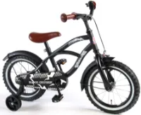 Volare Black Cruiser 14"guttesykkel med støttehjul Volare Black Cruiser 14"guttesykkel med støttehjul