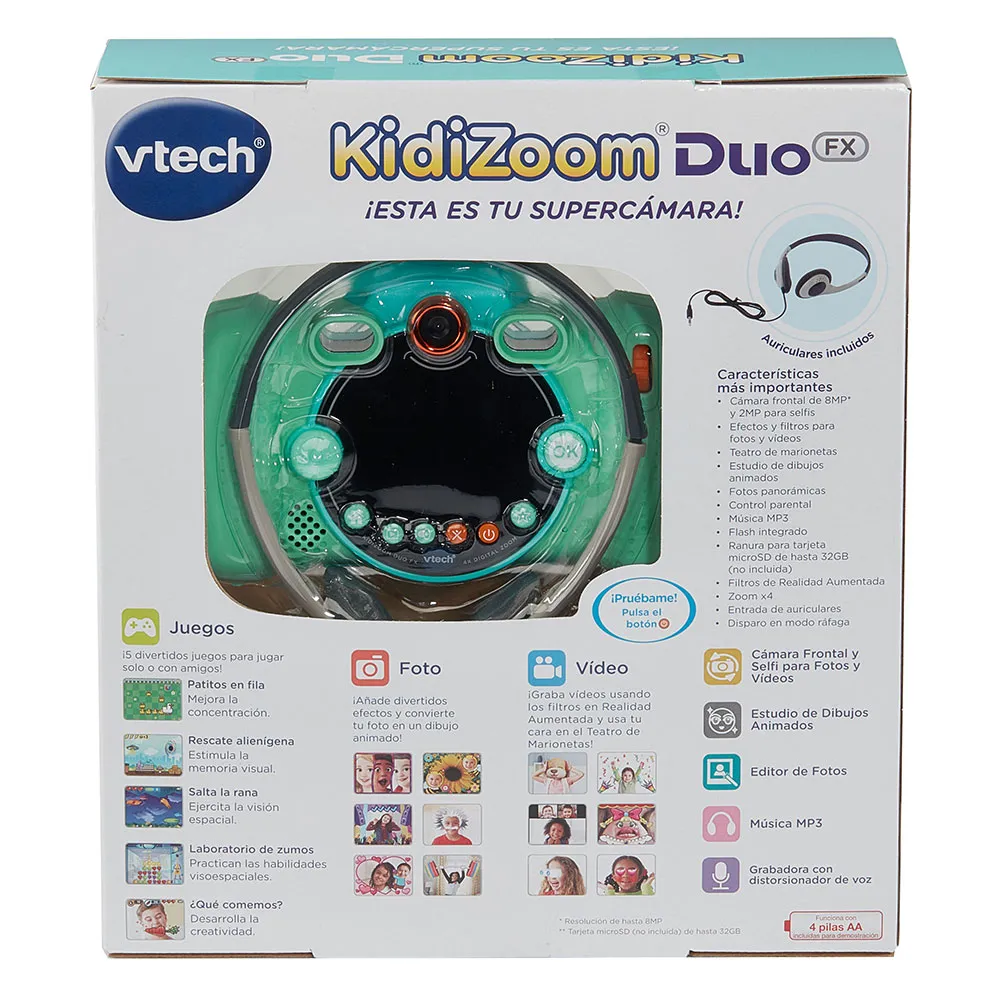 Vtech Kidizoom Duo Fx 12 I 1 Akvamarin, Green, One Size Vtech Kidizoom Duo Fx 12 I 1 Akvamarin, Green, One Size