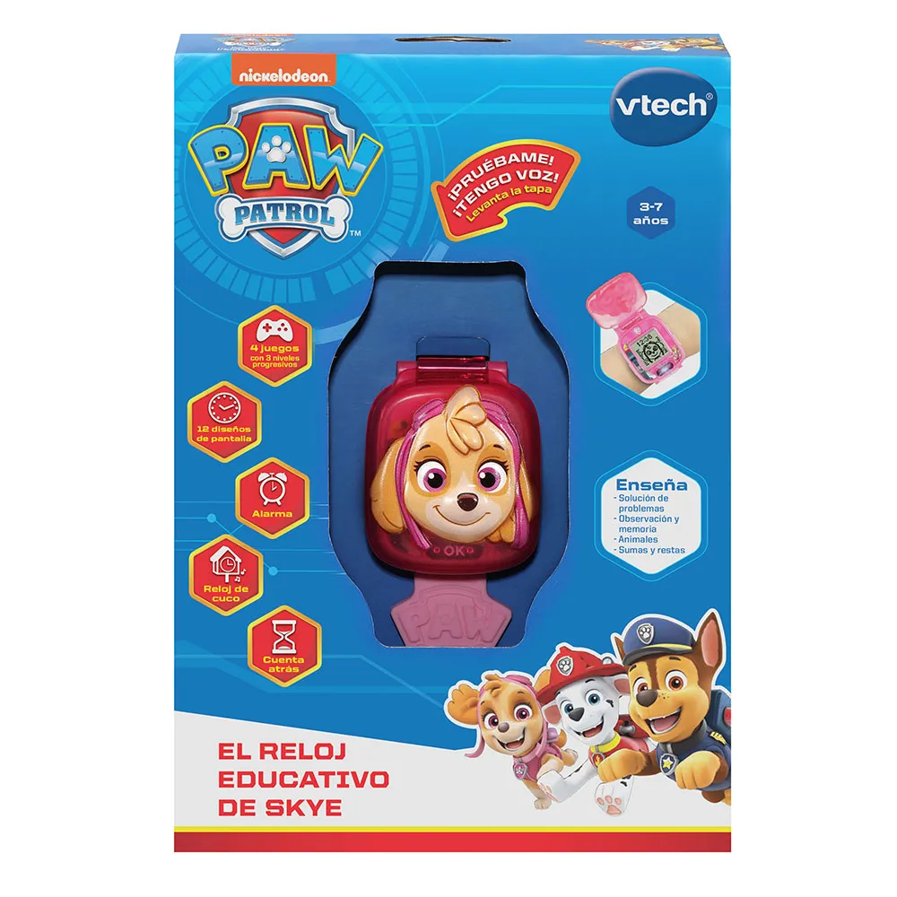 Vtech Paw Patrol Skye Pedagogisk Klokke, Multicolor, One Size