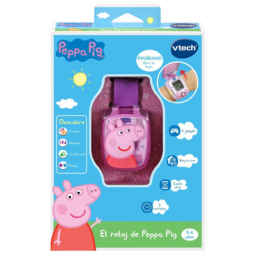 Vtech Peppa Pig ´s Purple Clock -læringsspill For Barn Versjon Spansk, Purple, One Size Vtech Peppa Pig ´s Purple Clock -læringsspill For Barn Versjon Spansk, Purple, One Size