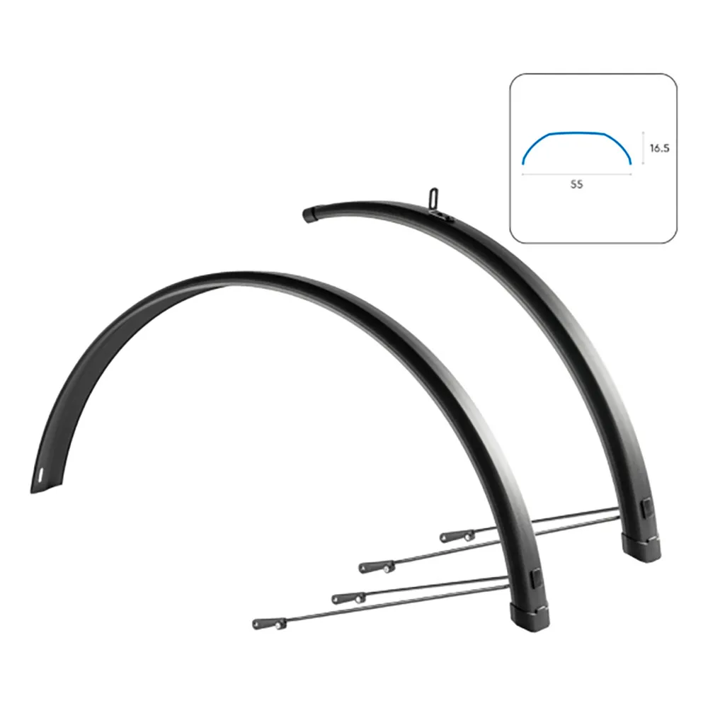 Wag Aluminium Skjermsett Trekking 55 27.5-29´´ X 55 Mm, Matt black, 27.5-29"