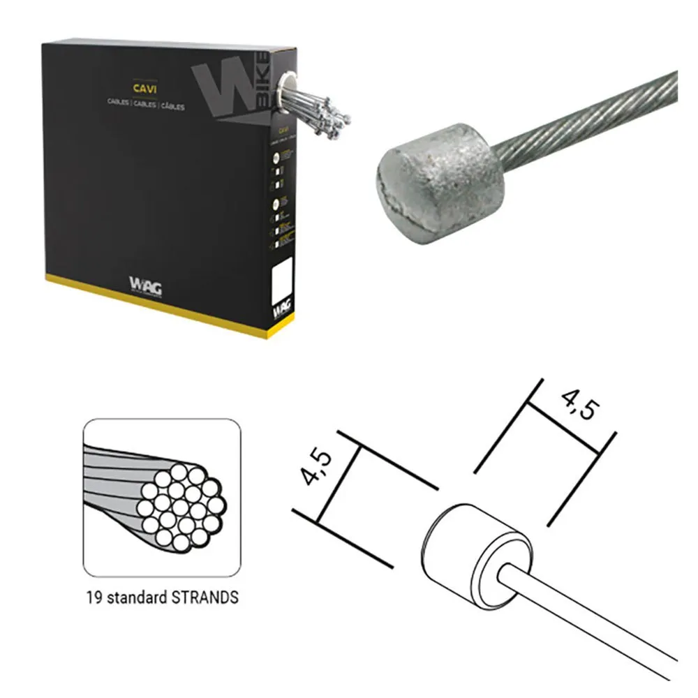 Wag Shimano Sram 1.2 X 1950 Mm Girvaier 100 Enheter, Steel, One Size Wag Shimano Sram 1.2 X 1950 Mm Girvaier 100 Enheter, Steel, One Size