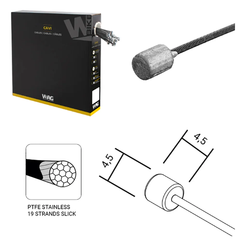Wag Shimano Teflon 1.1 X 2000 Mm Girvaier 100 Enheter, Steel, One Size Wag Shimano Teflon 1.1 X 2000 Mm Girvaier 100 Enheter, Steel, One Size