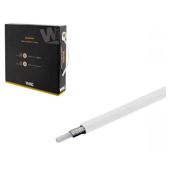 Wag Teflon 5 Mm Bremsekabelstrømpe 30 M, White, One Size