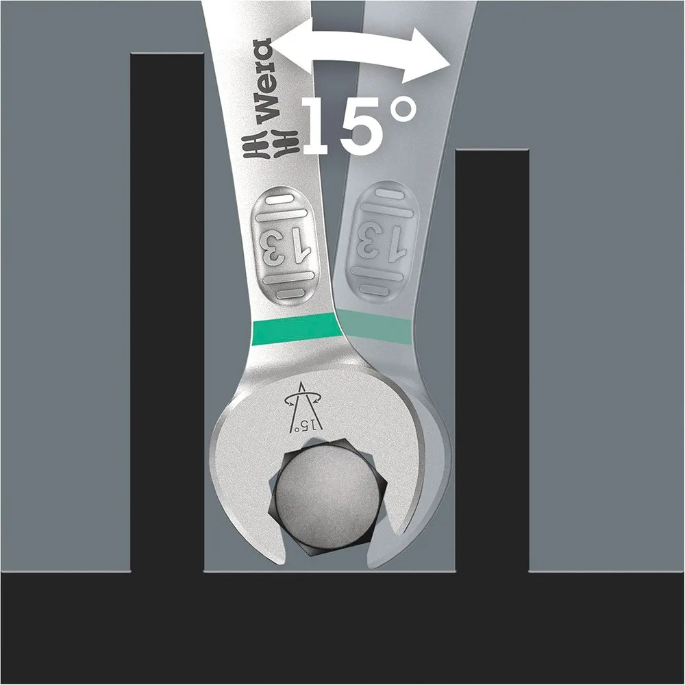 Wera 6003 Joker 5-delt Ringnøkkelsett Med 1 Ring, Silver, One Size Wera 6003 Joker 5-delt Ringnøkkelsett Med 1 Ring, Silver, One Size