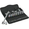 Wera 8100 Sa 7 Zyklop Metall-skralle-sett Med Gjennomgående Firkant, Silver, One Size