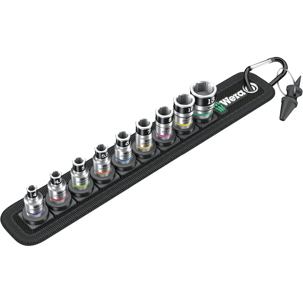 Wera Belte A 1 Zyklop-pipeinnsatssett Med Holdefunksjon 1/4-tommers Driv, Silver / black, One Size Wera Belte A 1 Zyklop-pipeinnsatssett Med Holdefunksjon 1/4-tommers Driv, Silver / black, One Size