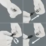 Wera Belte A 1 Zyklop-pipeinnsatssett Med Holdefunksjon 1/4-tommers Driv, Silver / black, One Size